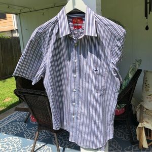 RM Williams Button Up s/s Shirt striped Size L Regular Fit